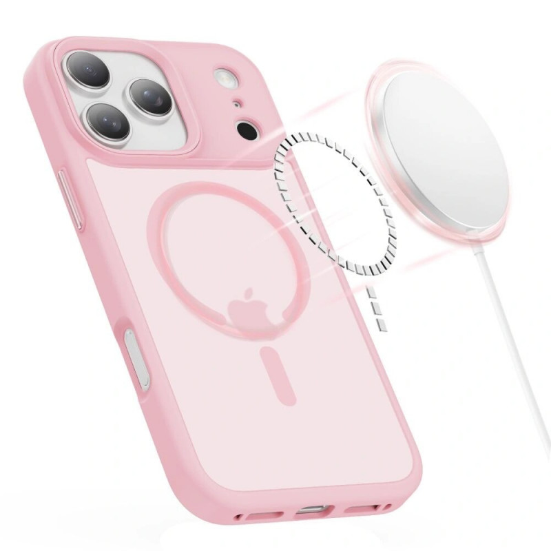 Tech-Protect MagMat MagSafe suojakuori Apple iPhone 17 Pro -puhelimelle, matta vaaleanpunainen