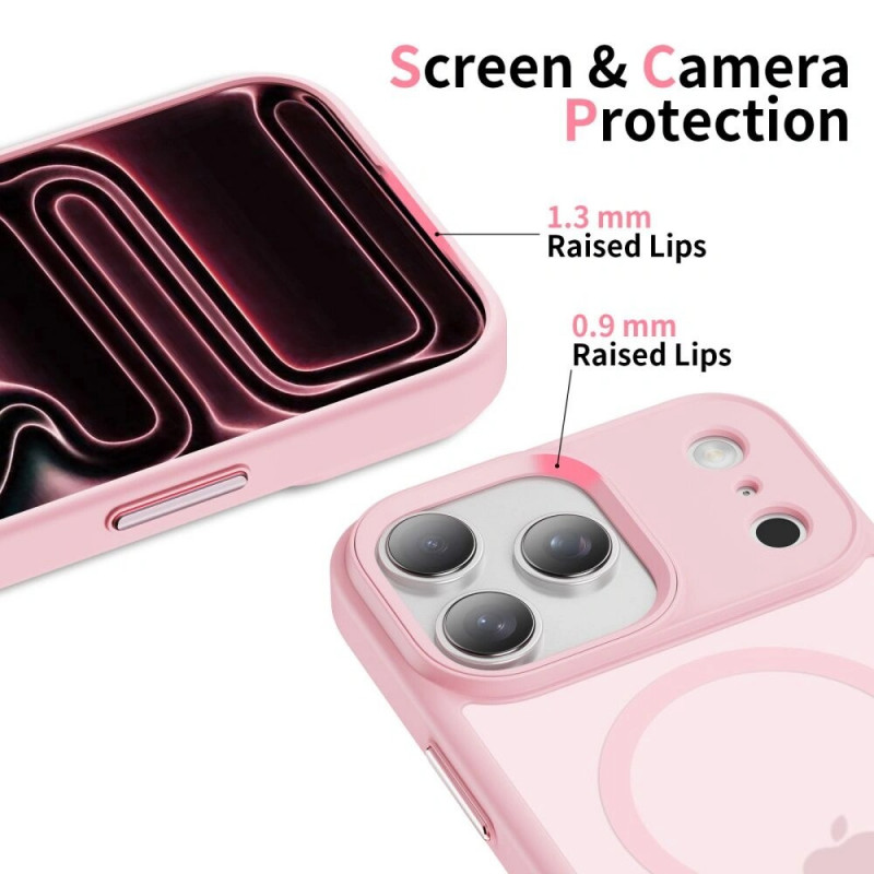 Tech-Protect MagMat MagSafe suojakuori Apple iPhone 17 Pro -puhelimelle, matta vaaleanpunainen