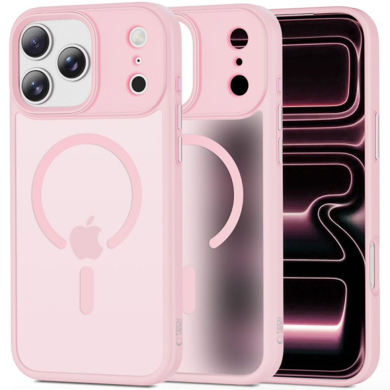 Tech-Protect MagMat MagSafe suojakuori Apple iPhone 17 Pro Max -puhelimelle, matta vaaleanpunainen