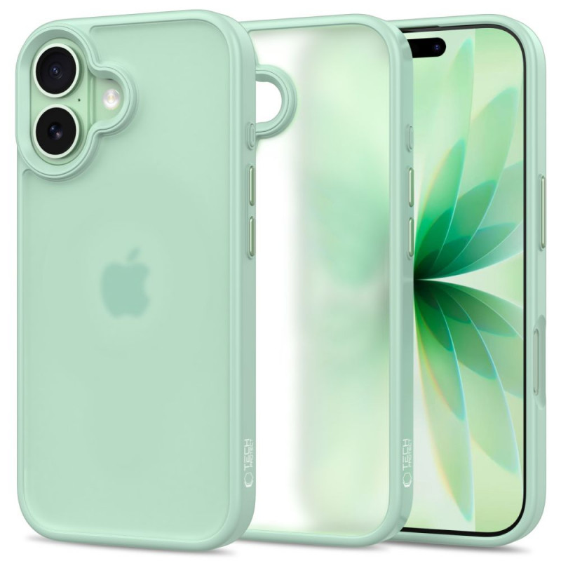 Tech-Protect MagMat suojakuori Apple iPhone 17 -puhelimelle, matta salviavihreä