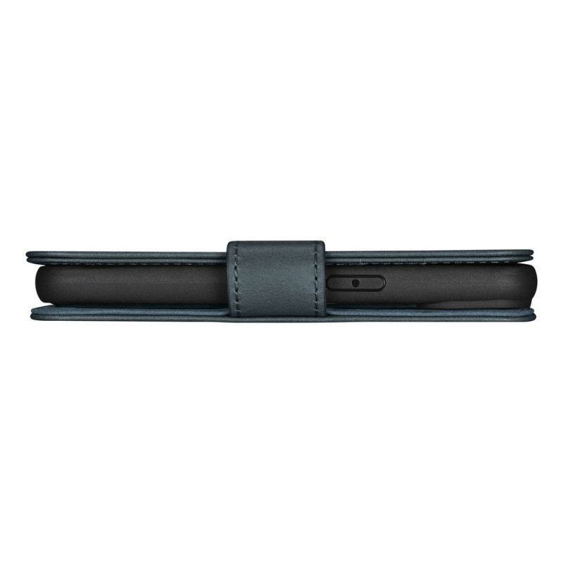 iCarer Oil Wax Wallet Case 2in1 nahkainen läppäkotelo iPhone 14 Plus -puhelimelle, Anti-RFID, sininen (WMI14220723-BU)