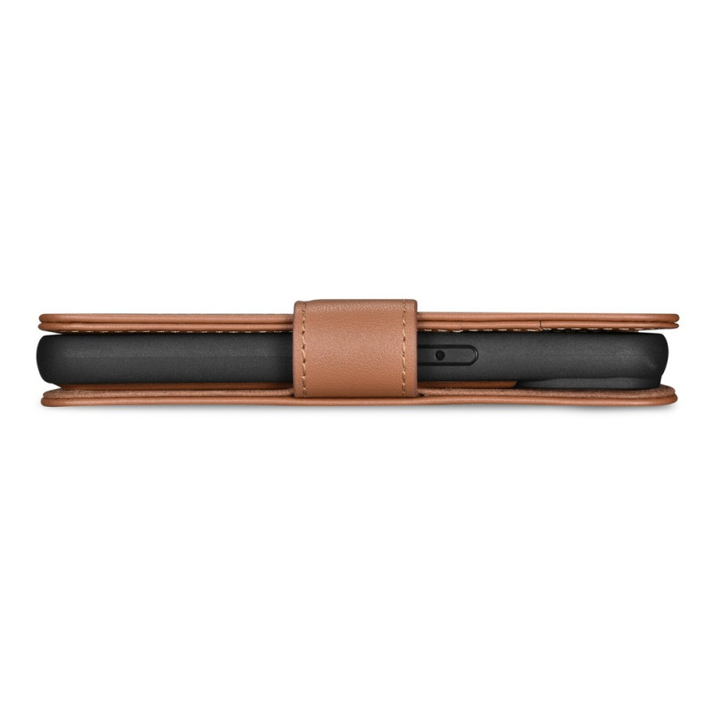 iCarer Wallet Case 2in1 nahkainen läppäkotelo iPhone 14 Plus -puhelimelle, Anti-RFID, ruskea (WMI14220727-BN)