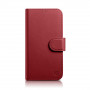 iCarer Wallet Case 2in1 nahkainen läppäkotelo iPhone 14 Plus -puhelimelle, Anti-RFID, punainen (WMI14220727-RD)