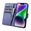 iCarer Wallet Case 2in1 nahkainen läppäkotelo iPhone 14 Plus -puhelimelle, Anti-RFID, vaaleanvioletti (WMI14220727-LP)