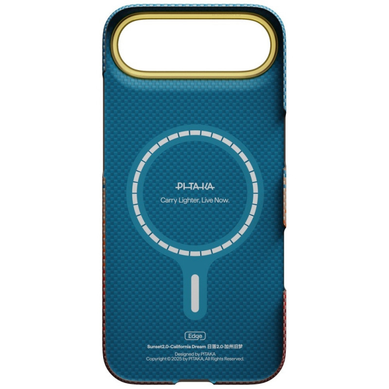 PITAKA Edge Case California Dream 01 -kuori Apple iPhone Airille, auringonlasku