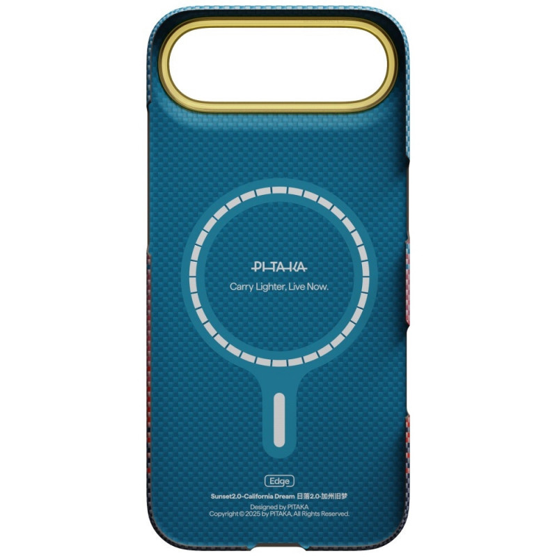 PITAKA Edge Case California Dream 03 -kuori Apple iPhone Airille, auringonlasku