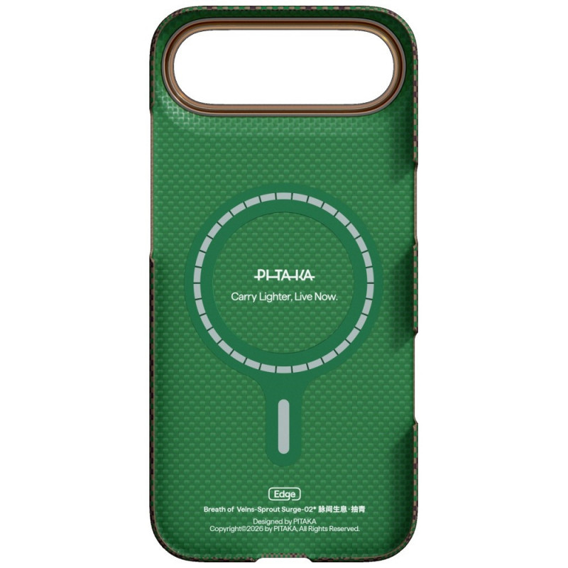 PITAKA Edge Case Breath of Veins -kuori Apple iPhone Airille, sprout surge