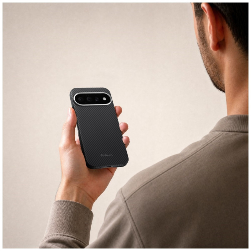 PITAKA Edge Case -suojakuori Google Pixel 11 -puhelimelle, musta-harmaa
