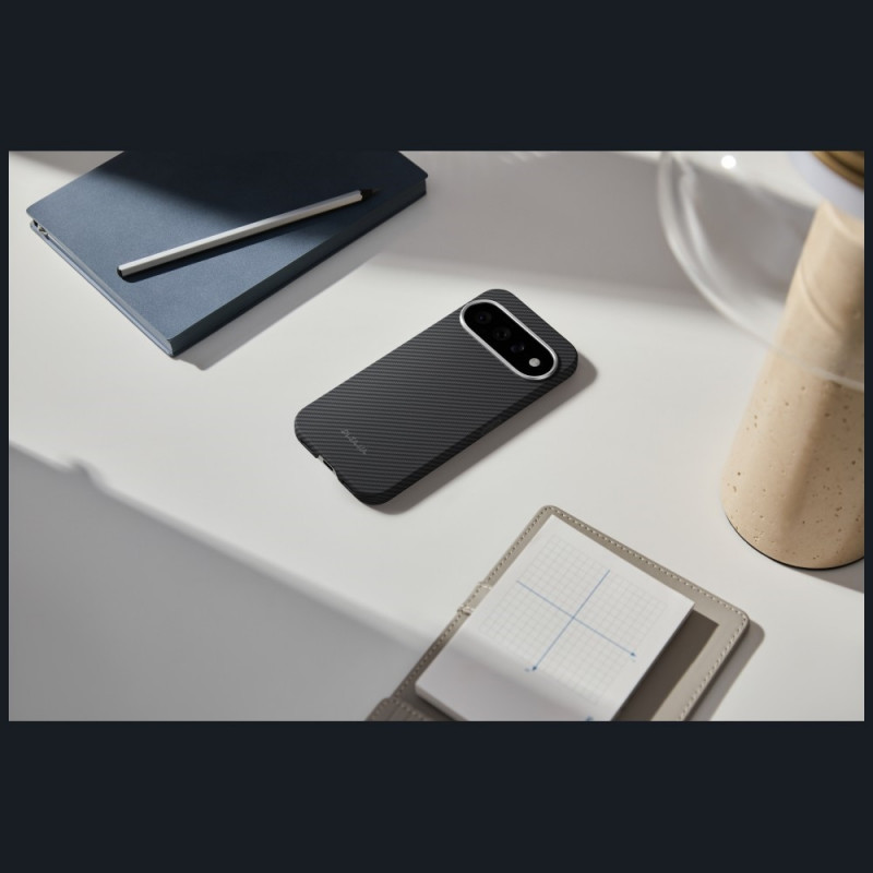 PITAKA Edge Case -suojakuori Google Pixel 11 -puhelimelle, musta-harmaa