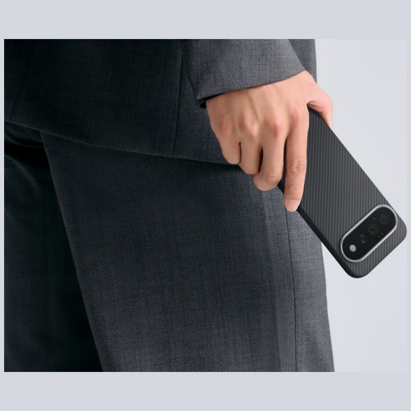 PITAKA Edge Case -suojakuori Google Pixel 11 -puhelimelle, musta-harmaa