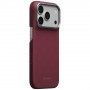 PITAKA Edge Case Argyle MagSafe -suojakuori Apple iPhone 18 Pro / 17 Pro -puhelimelle, viininpunainen
