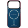 PITAKA Edge Case Argyle MagSafe -suojakuori Apple iPhone 18 Pro / 17 Pro -puhelimelle, viininpunainen