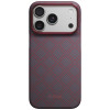 PITAKA Edge Case Argyle MagSafe -suojakuori Apple iPhone 18 Pro / 17 Pro -puhelimelle, sinipunainen