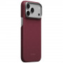 PITAKA Edge Case Argyle MagSafe -suojakuori Apple iPhone 18 Pro Max / 17 Pro Max -puhelimelle, viininpunainen