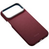 PITAKA Edge Case Argyle MagSafe -suojakuori Apple iPhone 18 Pro Max / 17 Pro Max -puhelimelle, viininpunainen