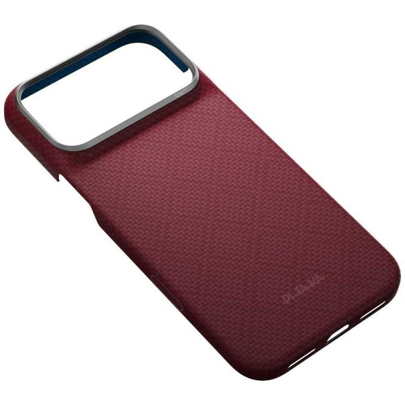 PITAKA Edge Case Argyle MagSafe -suojakuori Apple iPhone 18 Pro Max / 17 Pro Max -puhelimelle, viininpunainen