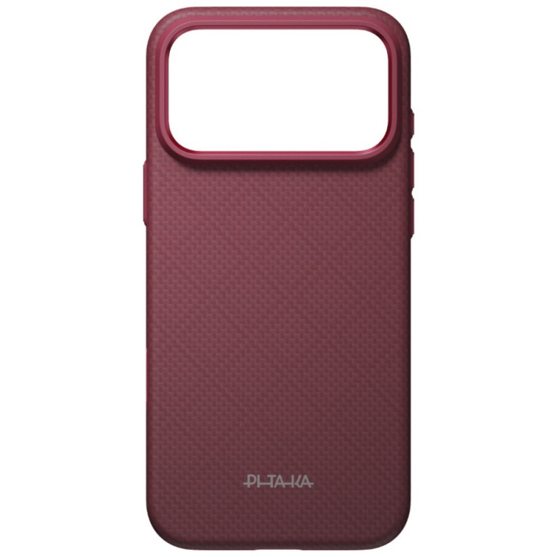 PITAKA Summa Case -suojakuori Apple iPhone 18 Pro Max / 17 Pro Max -puhelimelle, viininpunainen