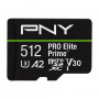 PNY PRO Elite Prime microSDXC-muistikortti 512 GB, UHS-I, Class 10, U3, V30, P-SDU512V32200PEP-GE