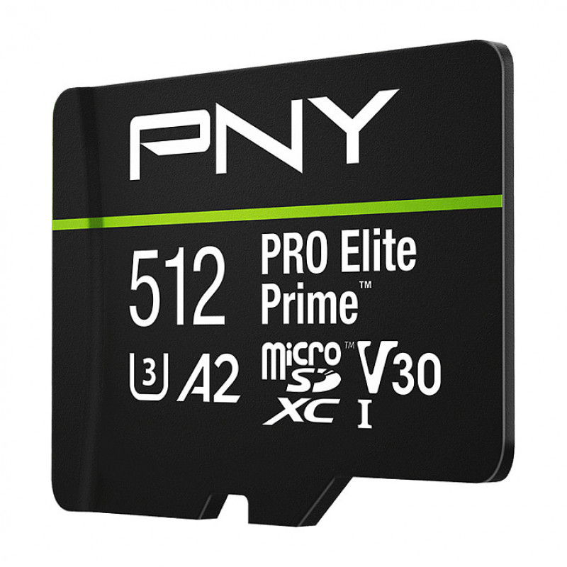 PNY PRO Elite Prime microSDXC-muistikortti 512 GB, UHS-I, Class 10, U3, V30, P-SDU512V32200PEP-GE