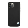 BMW BMHCP12LRCDPK Apple iPhone 12 Pro Max -kovakotelo Leather Deboss, musta