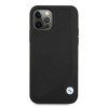 BMW BMHCP12MRCDPK Apple iPhone 12 / 12 Pro hardcase Leather Deboss, musta