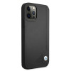 BMW BMHCP12MRCDPK Apple iPhone 12 / 12 Pro hardcase Leather Deboss, musta