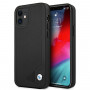 BMW BMHCP12SRCDPK Apple iPhone 12 mini -kovakotelo Leather Deboss, musta