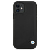 BMW BMHCP12SRCDPK Apple iPhone 12 mini -kovakotelo Leather Deboss, musta