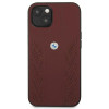 BMW BMHCP13SRSPPR Apple iPhone 13 mini -kovakotelo Leather Curve Perforate, punainen
