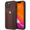 BMW BMHCP13MRSPPR Apple iPhone 13 -kovakotelo Leather Curve Perforate, punainen