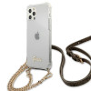 Guess GUHCP12MKC4GSGO Apple iPhone 12 / 12 Pro -kovakotelo 4G Gold Chain, läpinäkyvä