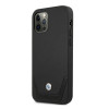 BMW BMHCP12MRSWPK Apple iPhone 12 / 12 Pro hardcase Leather Perforate, musta