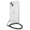 Guess GUHCP13SKPSBK Apple iPhone 13 mini -kovakuori Black Pearl, läpinäkyvä