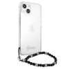 Guess GUHCP13SKPSBK Apple iPhone 13 mini -kovakuori Black Pearl, läpinäkyvä
