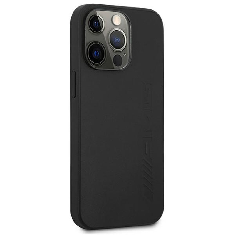 Mercedes-AMG AMHCP14LDOLBK Apple iPhone 14 Pro -kovakotelo, Leather Hot Stamped, musta
