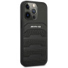 Mercedes-AMG AMHCP14LGSEBK Apple iPhone 14 Pro -kovakotelo, Leather Debossed Lines, musta