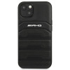 Mercedes-AMG AMHCP14MGSEBK Apple iPhone 14 Plus / 15 Plus -kovakotelo, Leather Debossed Lines, musta