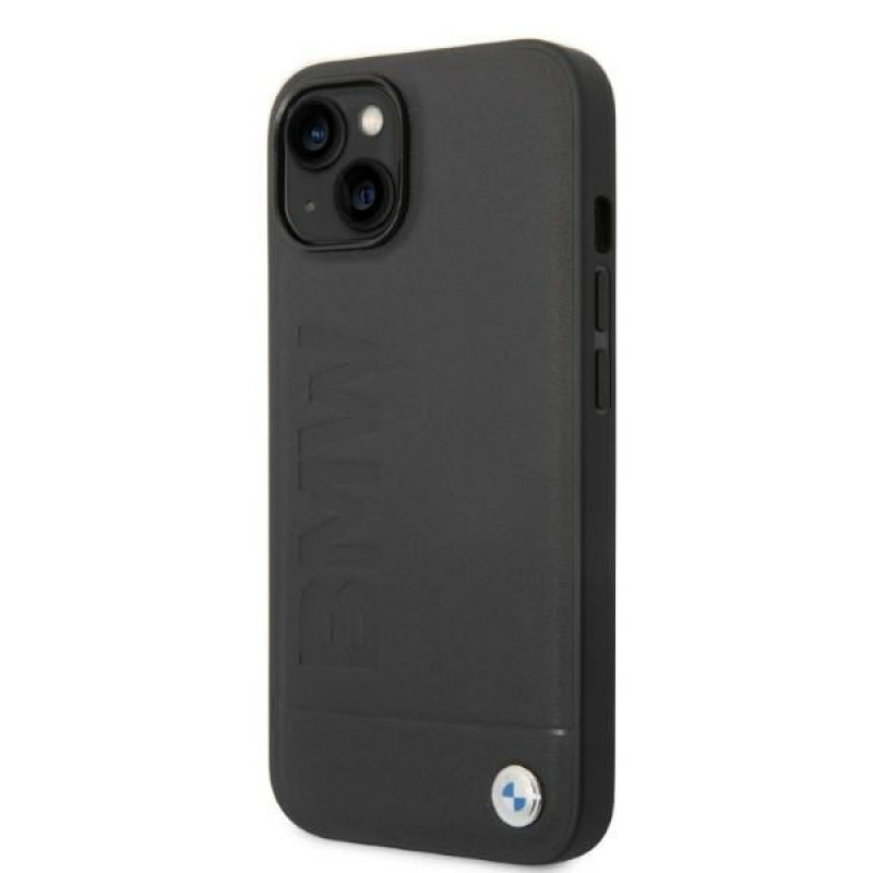 BMW BMHMP14SSLLBK Apple iPhone 14 -kovakuori, Signature Logo Imprint MagSafe, musta