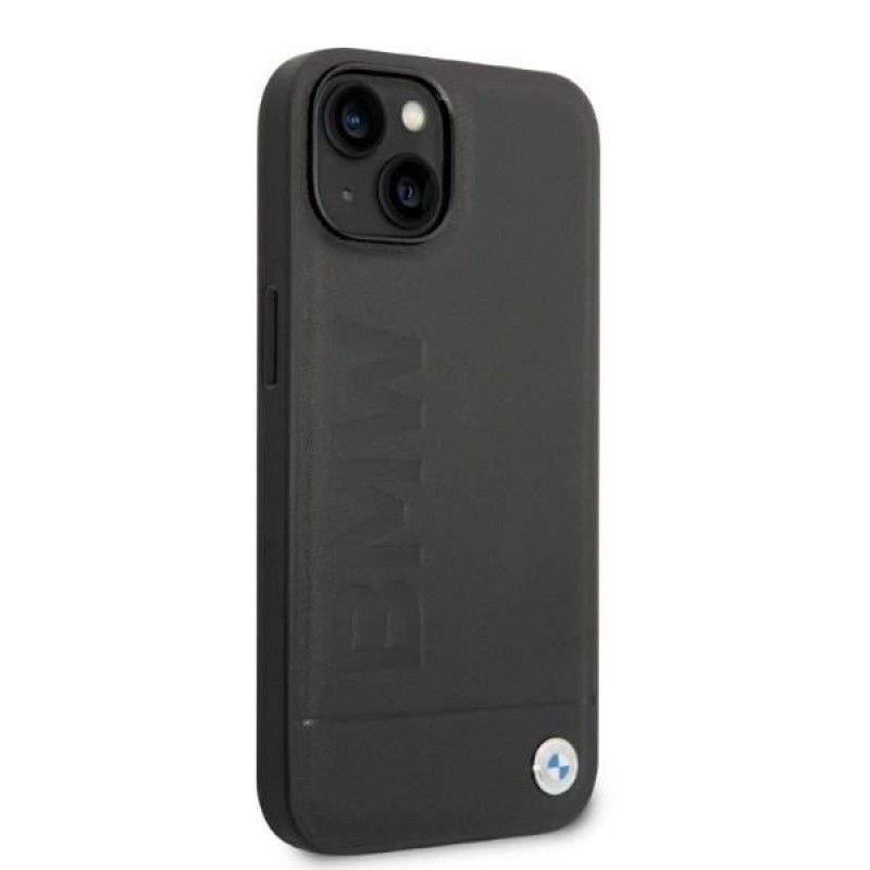 BMW BMHMP14MSLLBK Apple iPhone 14 Plus / 15 Plus -kovakotelo, Signature Logo Imprint MagSafe, musta