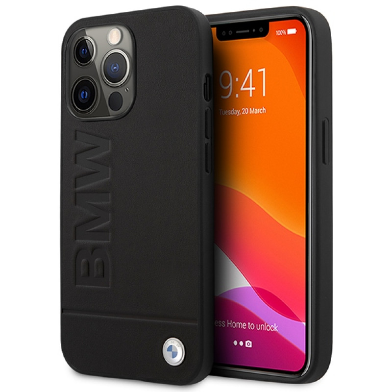 BMW BMHMP14XSLLBK Apple iPhone 14 Pro Max -kovakotelo, Signature Logo Imprint MagSafe, musta