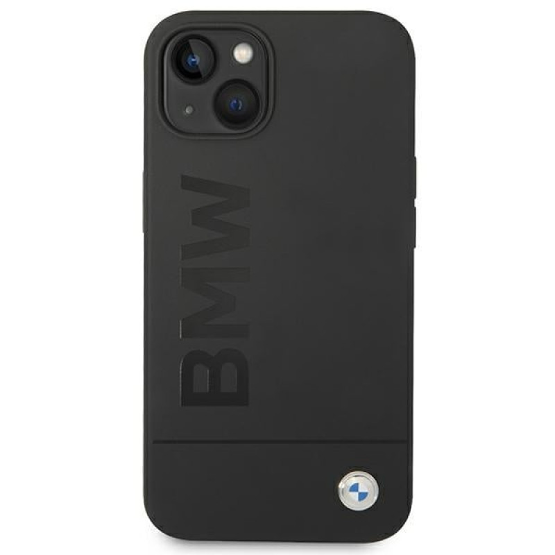 BMW BMHMP14MSLBLBK Apple iPhone 14 Plus / 15 Plus -kovakotelo, Silicone Signature Logo MagSafe, musta