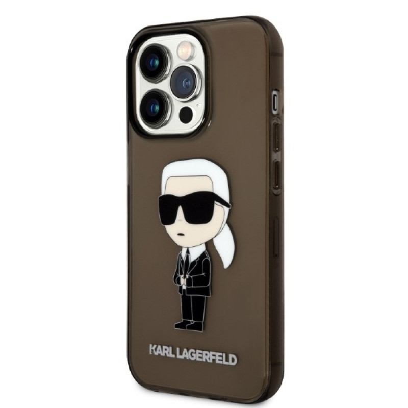 Karl Lagerfeld KLHCP14XHNIKTCK Apple iPhone 14 Pro Max -kovakotelo, Ikonik Karl, musta