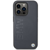 BMW BMHMP14XSLLNA Apple iPhone 14 Pro Max -kovakotelo, Leather Hot Stamp MagSafe, navy