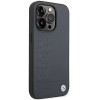 BMW BMHMP14XSLLNA Apple iPhone 14 Pro Max -kovakotelo, Leather Hot Stamp MagSafe, navy