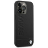 BMW BMHCP14LSLLBK Apple iPhone 14 Pro -kotelo, Leather Stamp, musta