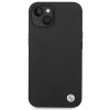 BMW BMHCP14MSILBK Apple iPhone 14 Plus / 15 Plus -kuori, Silicone Metal Logo, musta