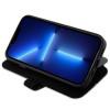 BMW BMBKP14L22RVSK Leather Stamp Blue Lines -kirjakotelo Apple iPhone 14 Pro 6.1" -puhelimelle, musta