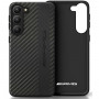Mercedes-AMG AMHCS23SBLSCA Carbon Stripe & Embossed -kovakotelo Samsung Galaxy S23 (S911) -puhelimelle, musta