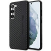 Mercedes-AMG AMHCS23SBLSCA Carbon Stripe & Embossed -kovakotelo Samsung Galaxy S23 (S911) -puhelimelle, musta