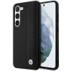 BMW BMHCS23M22RDPK Leather Textured & Stripe -kovakotelo Samsung Galaxy S23+ (S916) -puhelimelle, musta